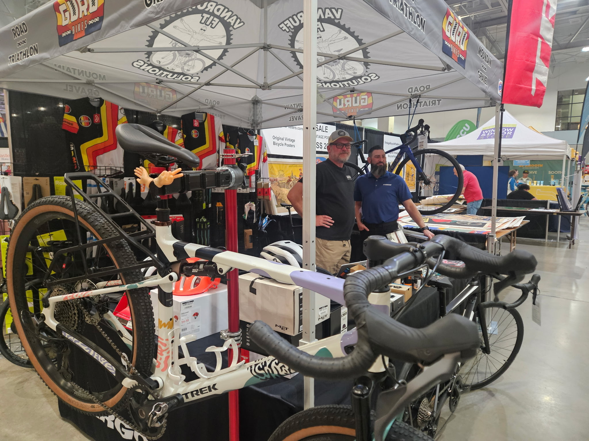 Bikes and the Guru Bikes team at a cycling event