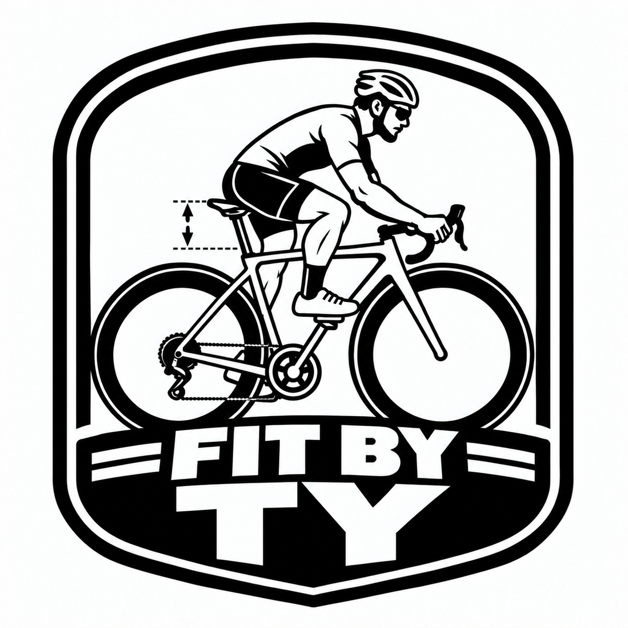 Fit by Ty road cyclist logo