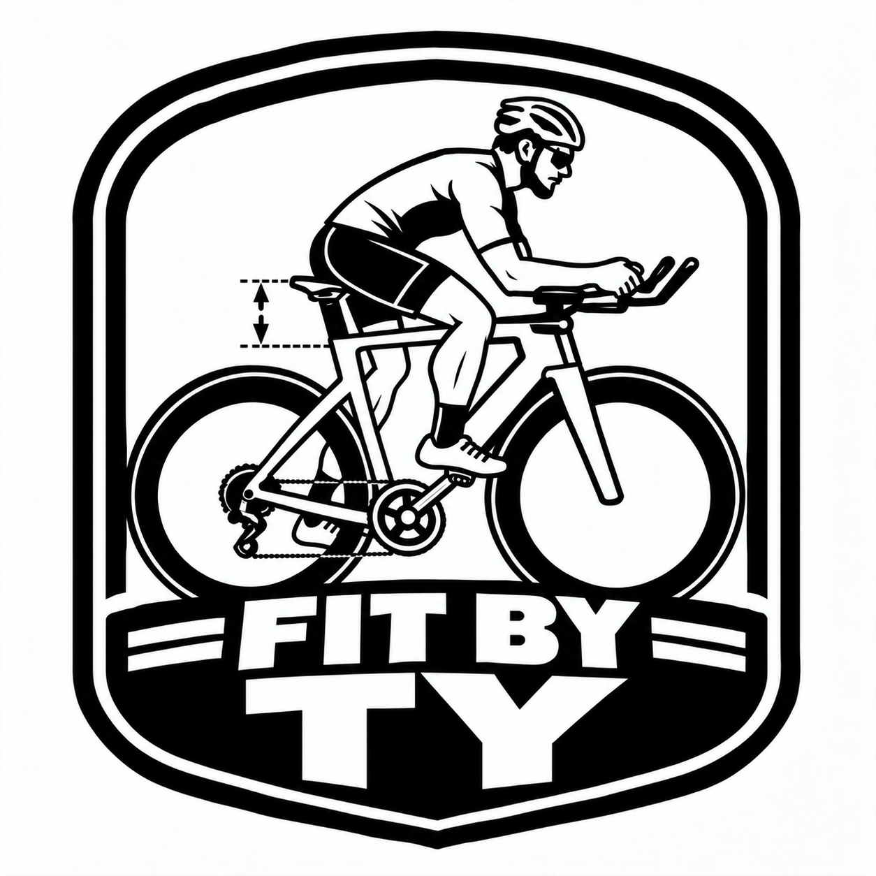 Fit by Ty triathlon cyclist logo