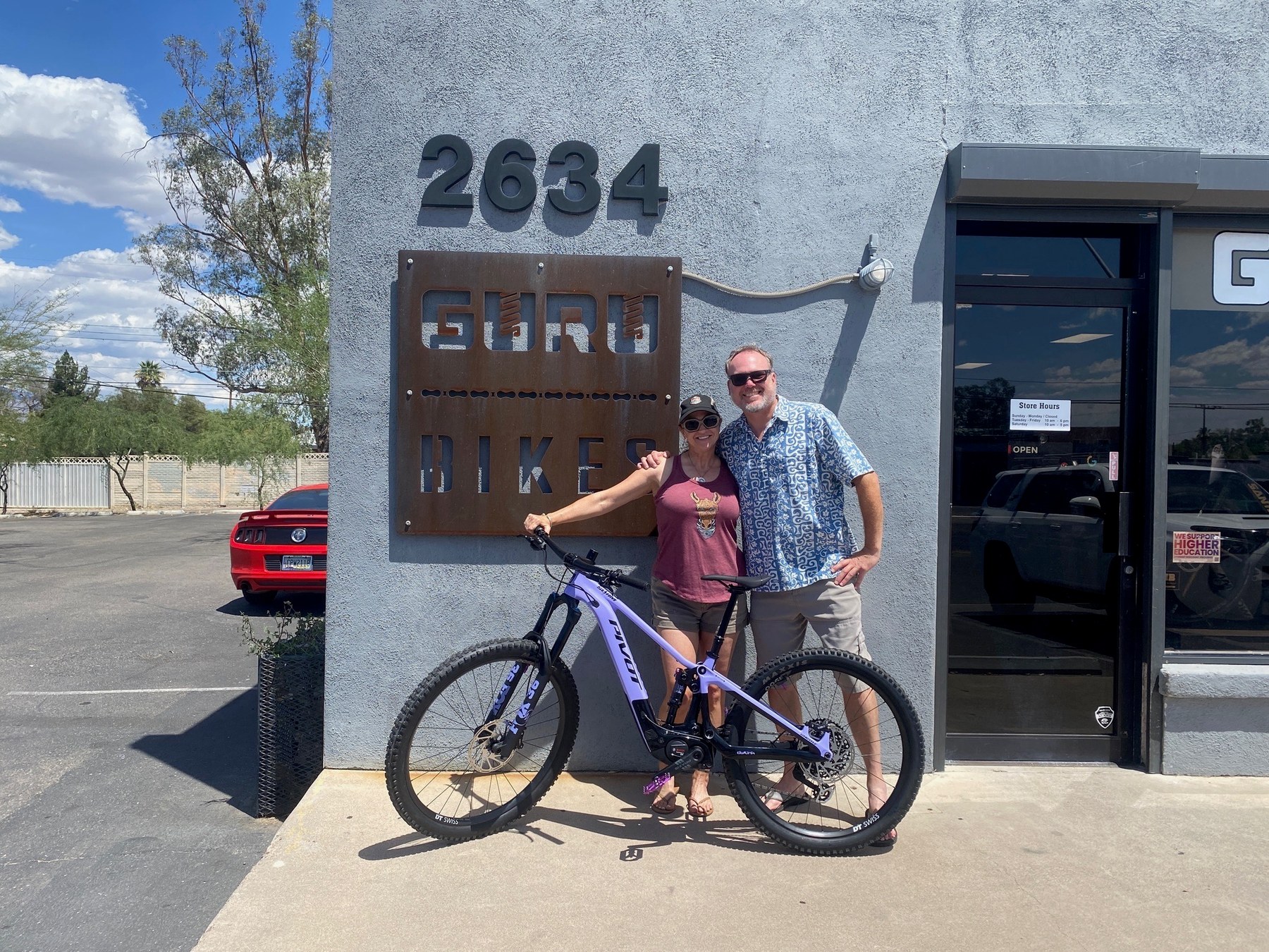 A bike and rider at Guru Bikes