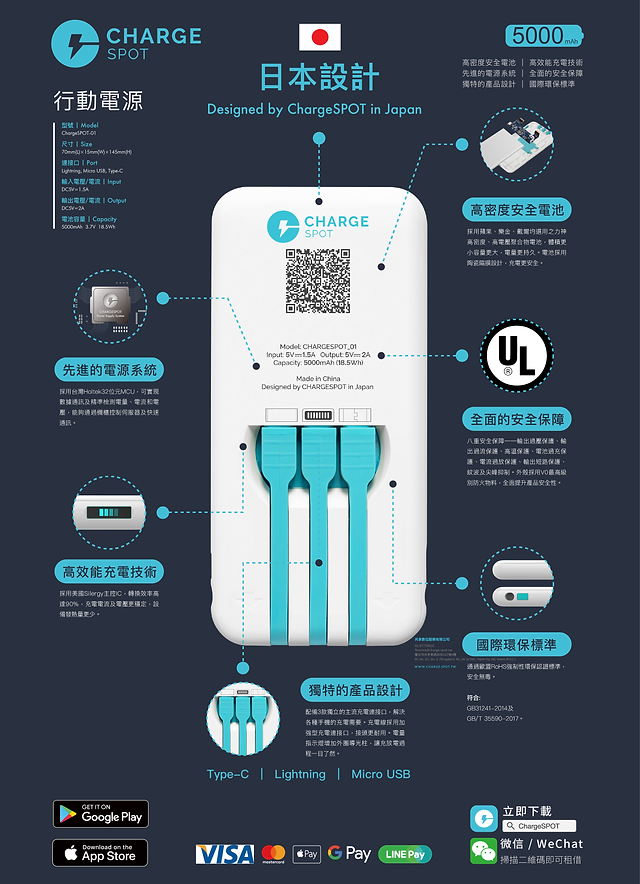 行動電源 Chargespot共享行動電源租借站