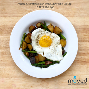 Asparagus Potato Hash with Sunny Side Up Egg
