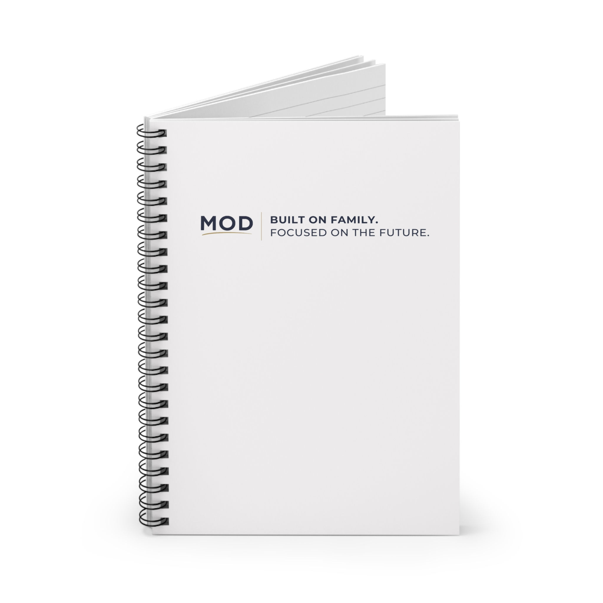 MOD Branded Spiral Notebook Ruled Journal