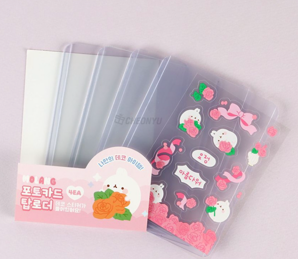 Thumbnail: Molang Photocard Toploader Deco Kit