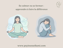 Il est facile de confondre le calme avec le contrôle, surtout lorsque la vie devient intense ou stressante. Pourtant, deux expériences peuvent se ressembler de l’extérieur, mais être très différentes à l’intérieur : se calmer ou se fermer.