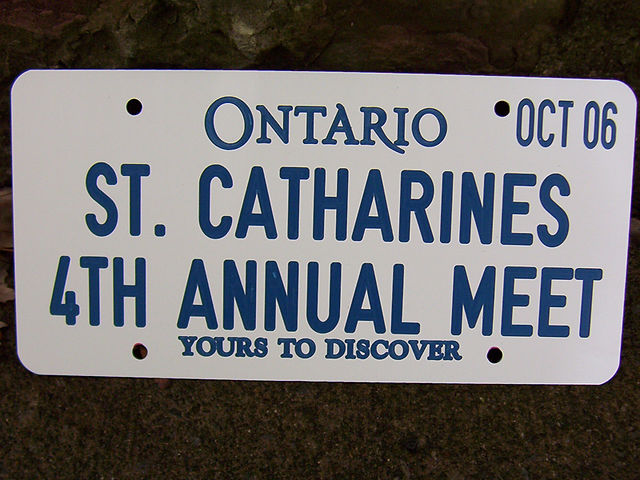 An engraved plastic plate brought to the meet by Mike Franks.