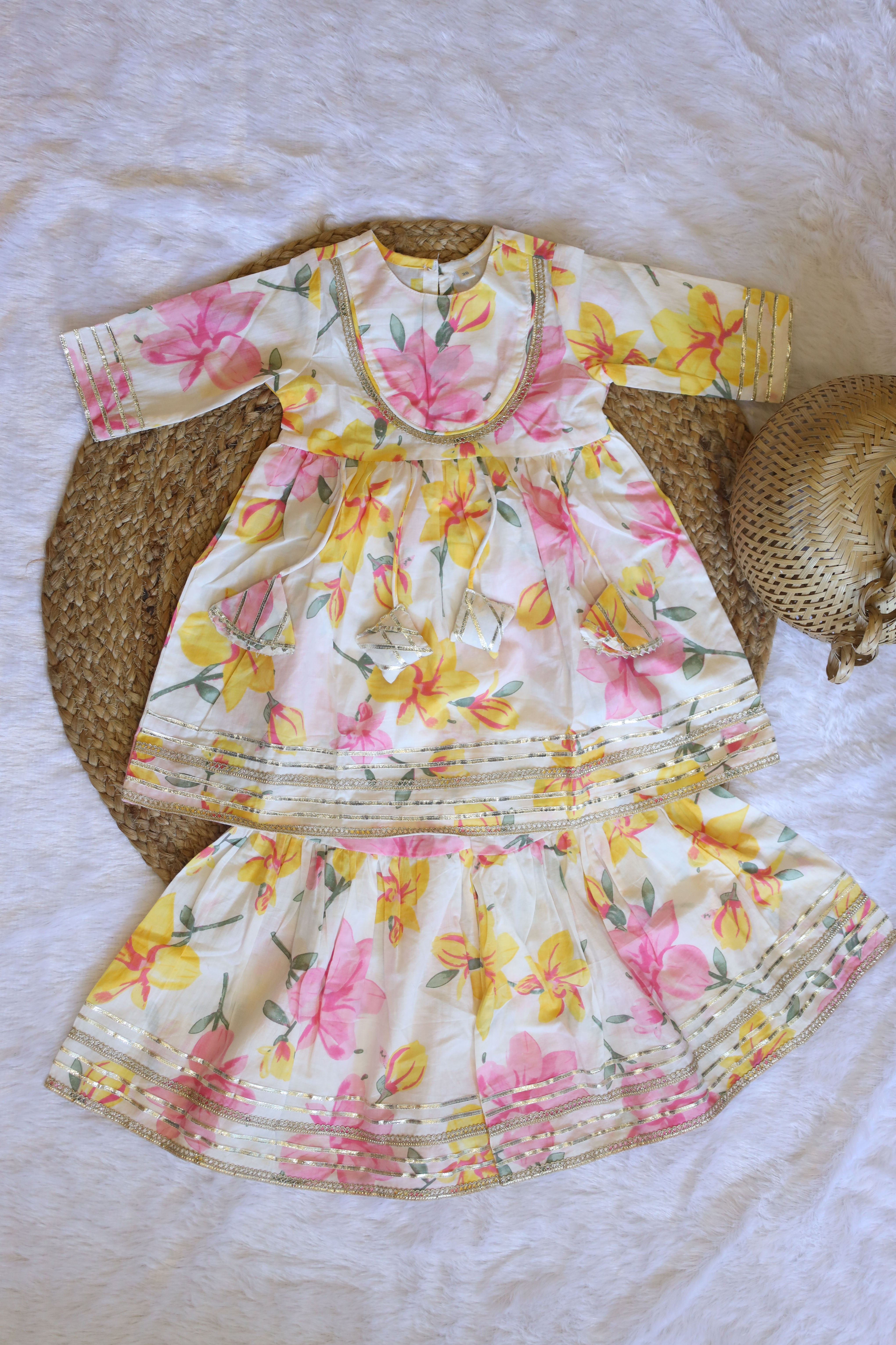 Floral Kurti Sharara Set