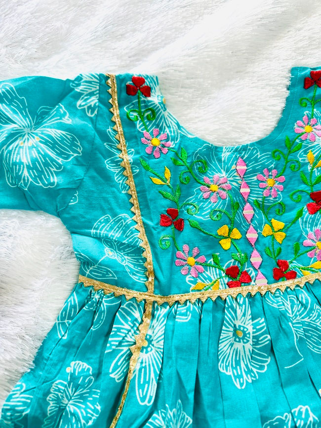 Thumbnail: THREAD WORK FLORAL KURTI SHARARA SET