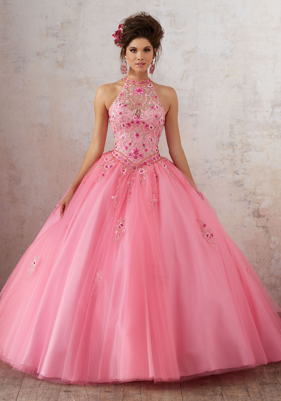 Miniaturbild: Ballkleider Hochzeitskleider farbige Tüll Prinzessin rosa