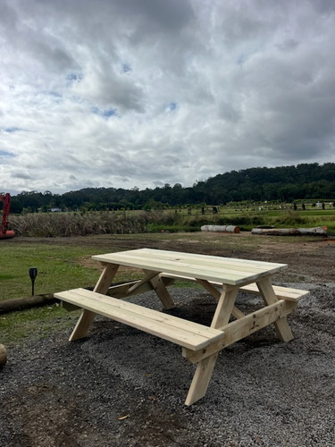 Wooden Picnic Bench Wooden Garden Table B&q Bench Diy Garden