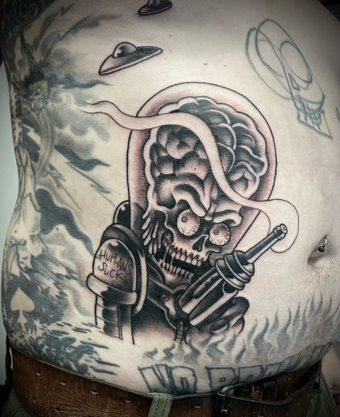 Tôma Sickart Tattoos, Mars attack, Tattoo