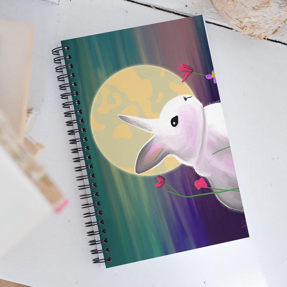 Thumbnail: Rabbit Moon spiral notebook