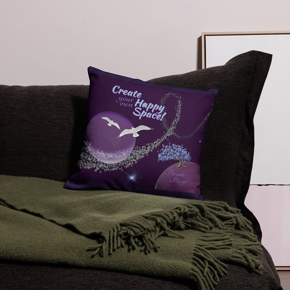 Happy Space Birds Premium Pillow