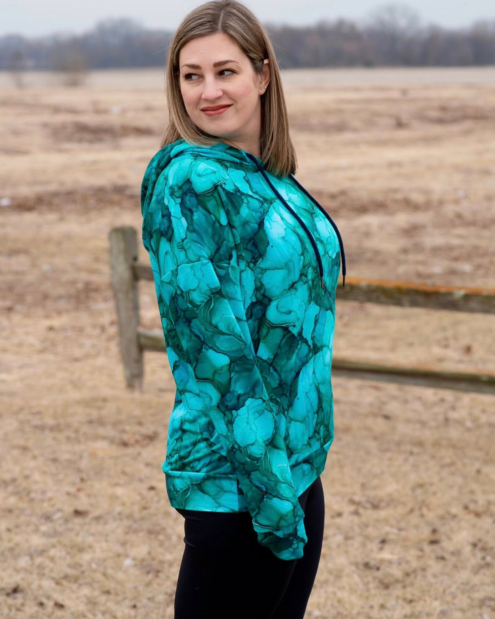 Thumbnail: REMNANT: 44IN BAMBOO LYCRA - TURQUOISE INK