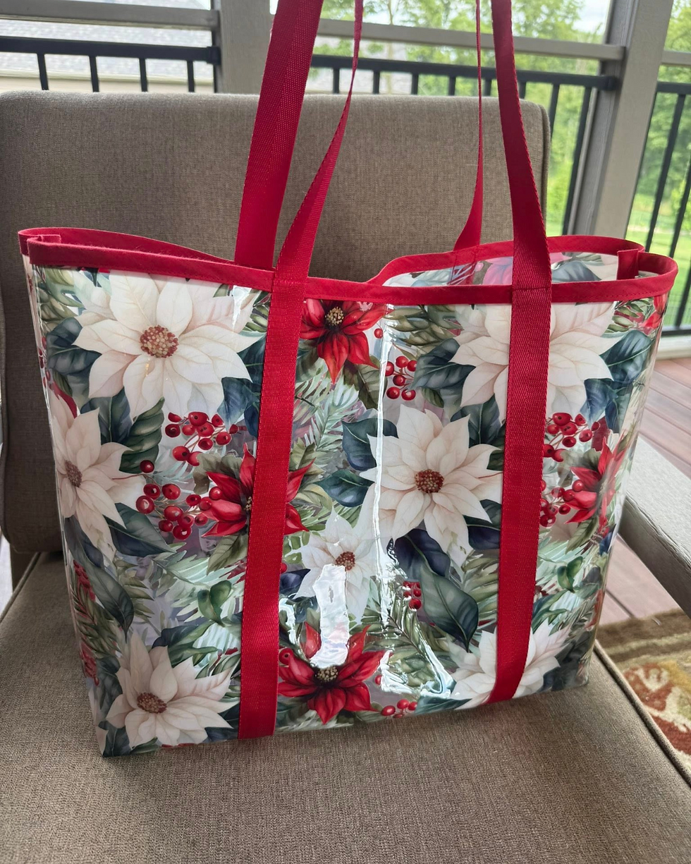 Thumbnail: PICK-A-PRINT: RED & WHITE POINSETTIAS