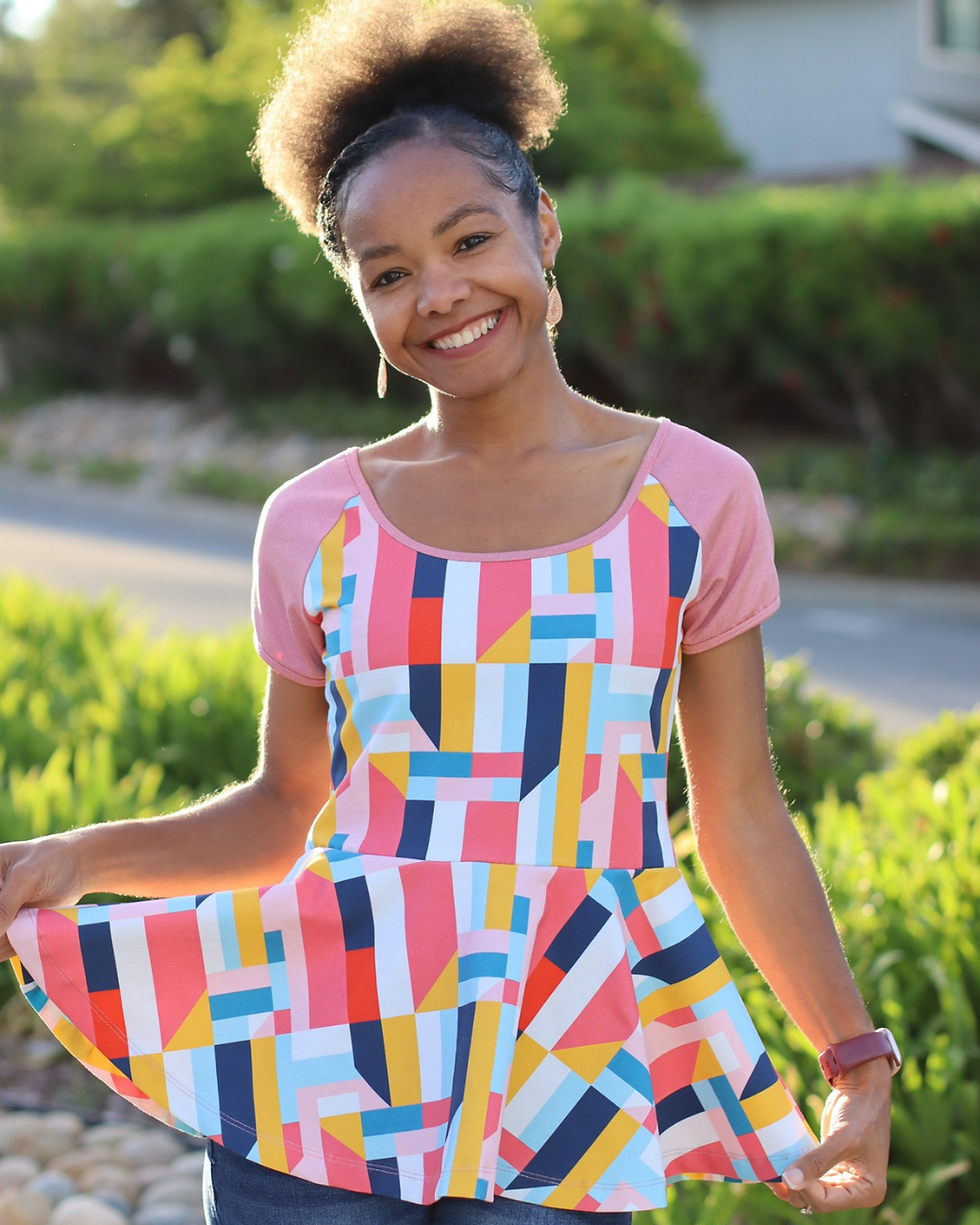 Thumbnail: REMNANT: 40IN COTTON LYCRA (260 GSM) - QUADRILATERAL