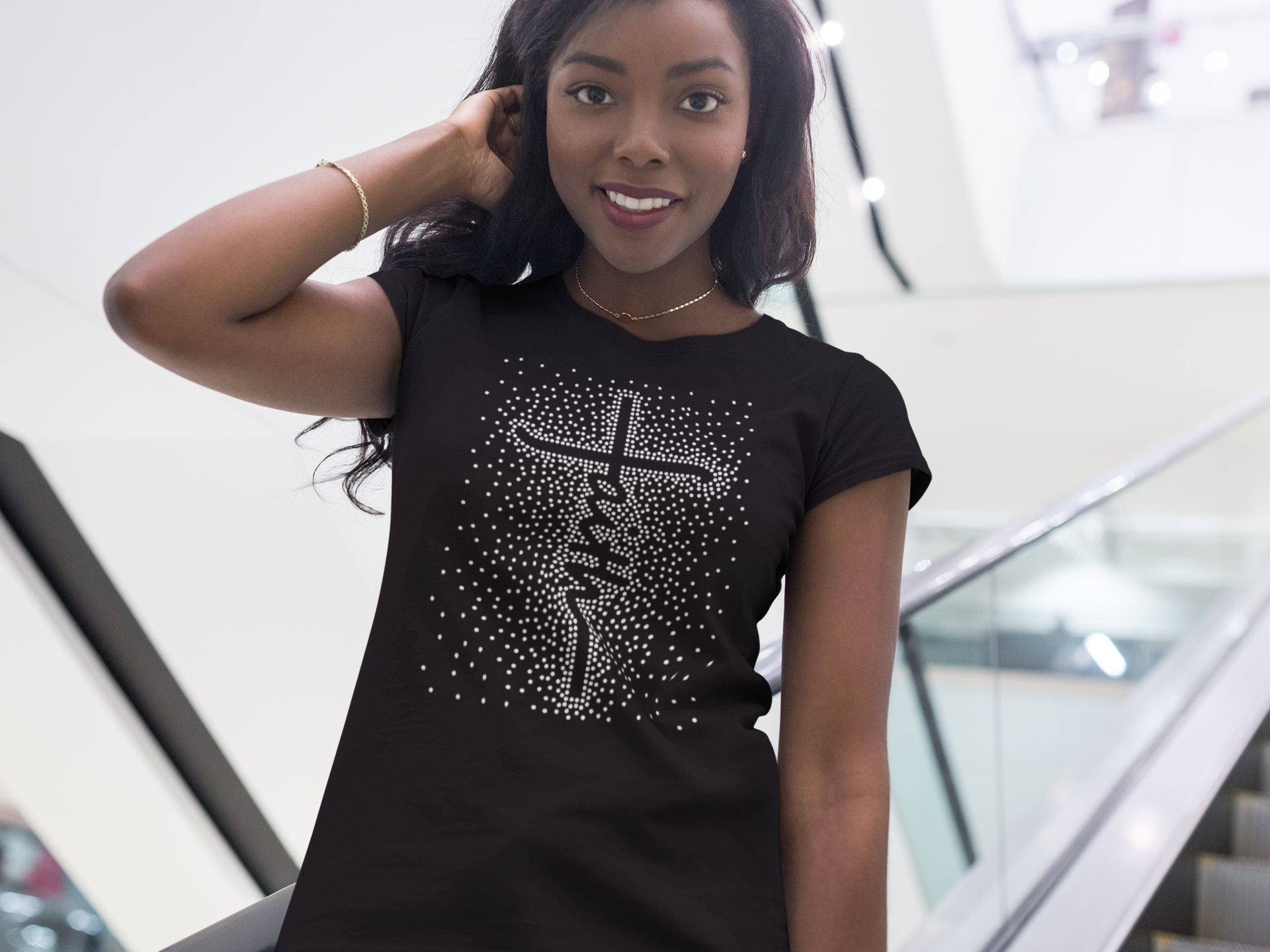 Faith Spray Rhinestone T-shirt