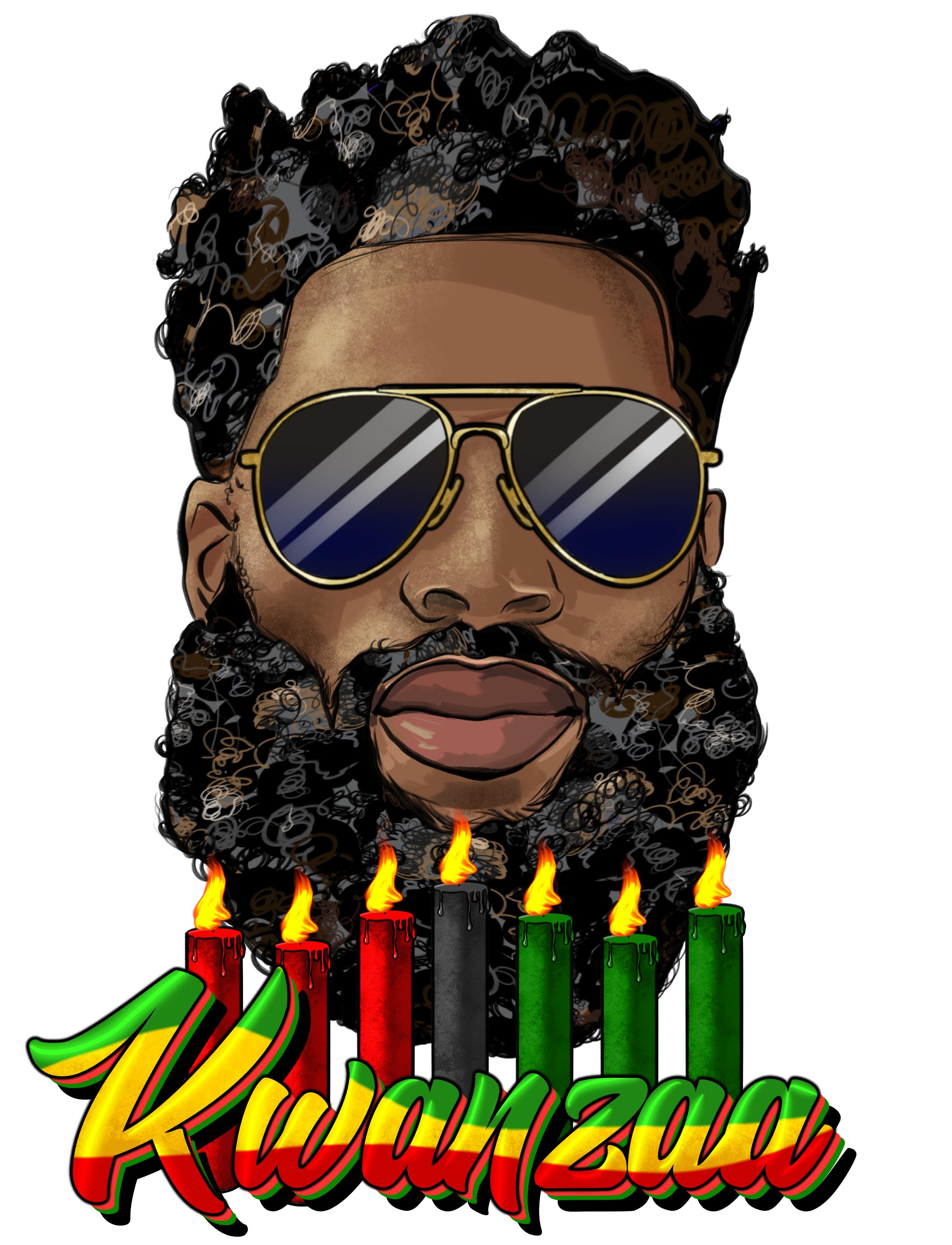 (1) Black Man Kwanzaa Vinyl transfer