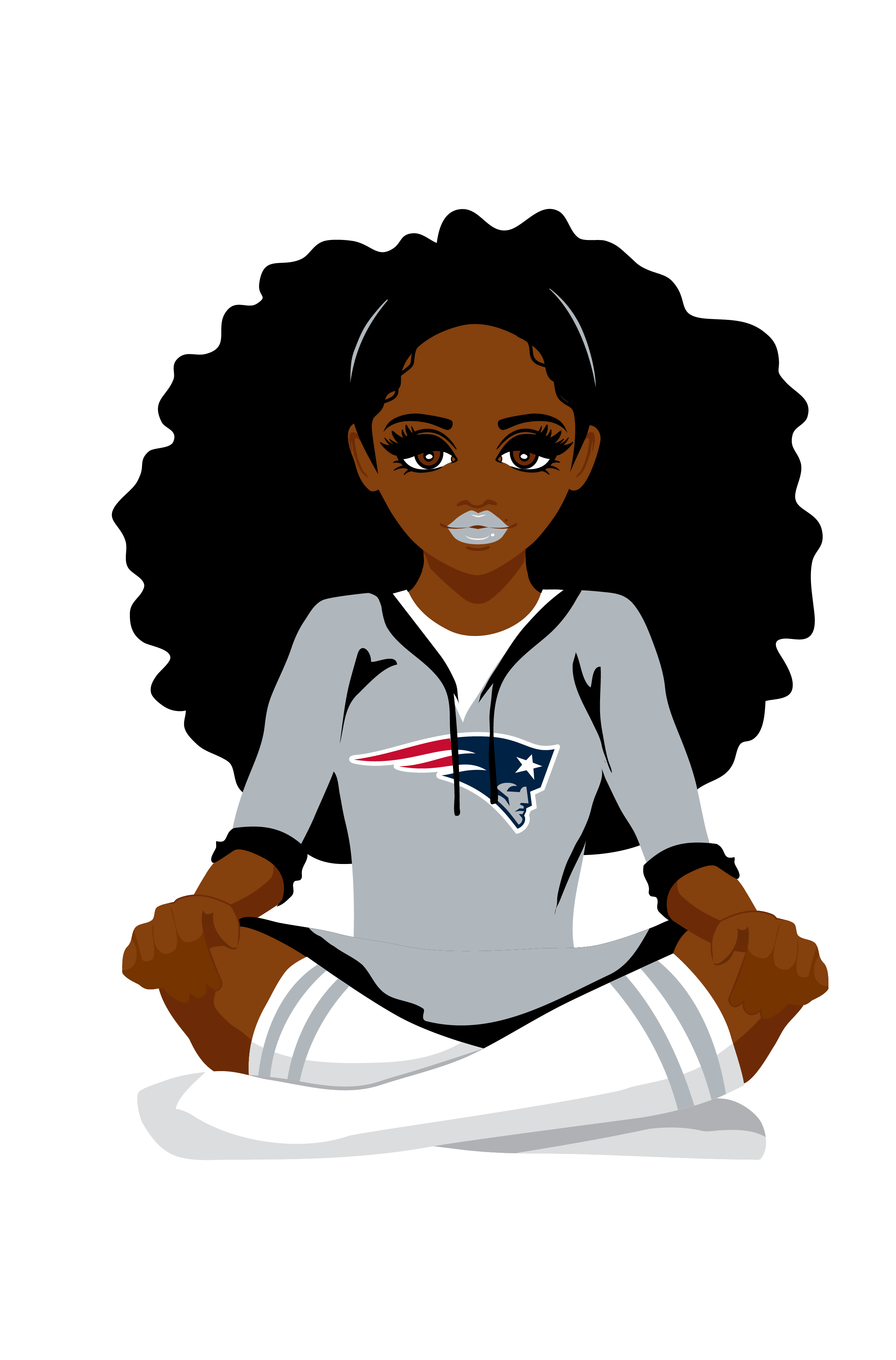 Patriots NFL Girl Vinyl Transfer