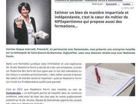 UN ARTICLE DANS PRESSELIB... C'EST TOUJOURS AGREABLE !