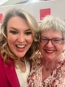 jackie with sarah davies from dragons den