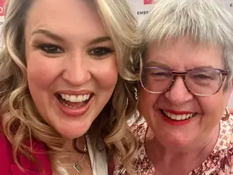 jackie with sarah davies from dragons den