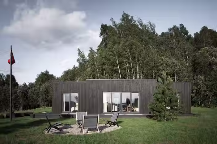 karkasinis namas Baltijos ruonis 80 m2, namiele