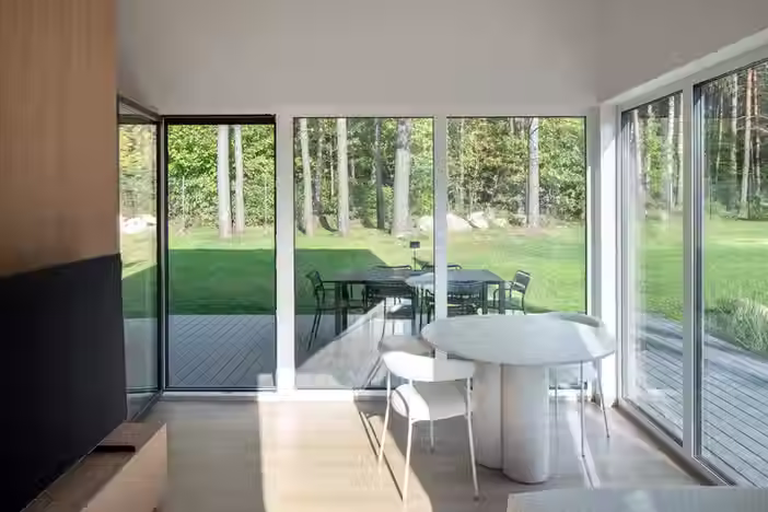 karkasinis namas Neries banga 42 m2, namiele