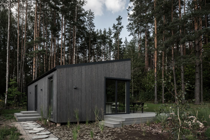 Karkasinis poilsio namas Neries banga 42 m2