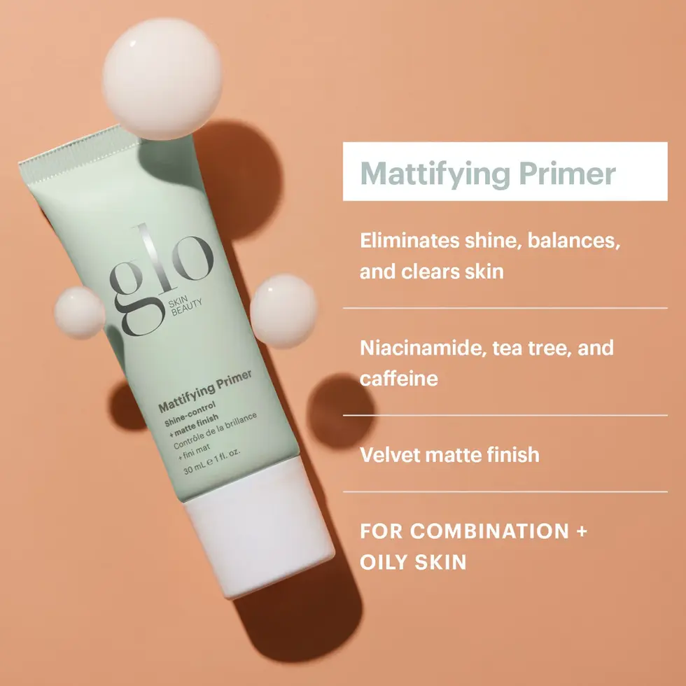 Glo skin beauty matiškumo suteikianti makiažo bazė su tekstūros pavyzdžiu