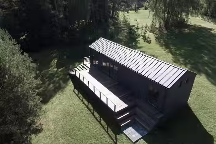 karkasinis dvišlaitis namas Nauja Šiaurė 60m2, namiele