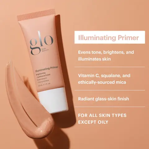 Glo skin beauty švytėjimo suteikianti makiažo bazė su tekstūros pavyzdžiu