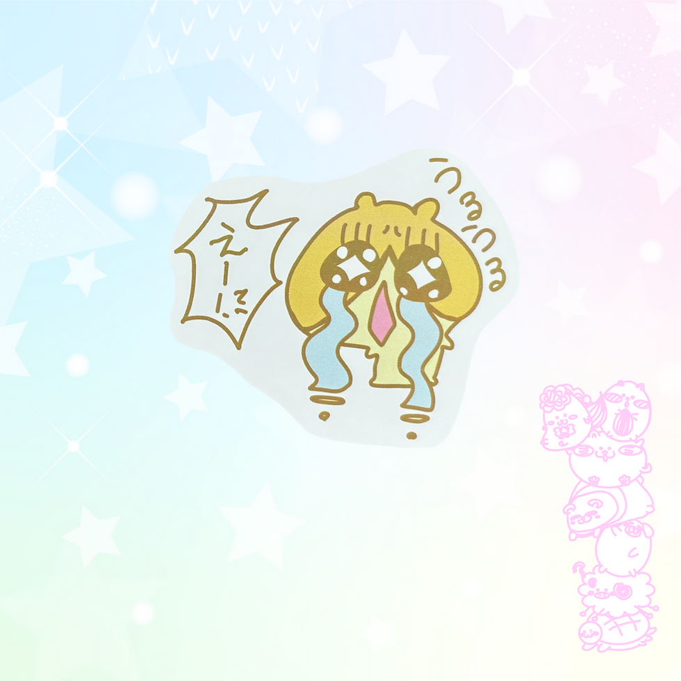Mochi Hamster Super Cry Vinyl Sticker