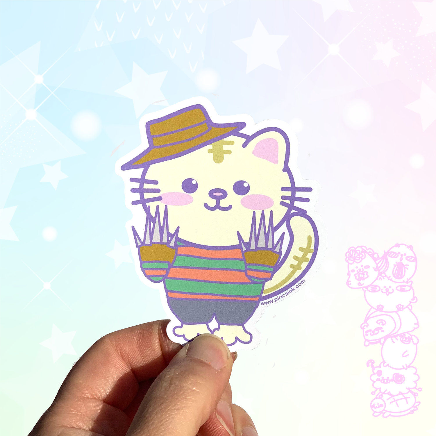 Horror Killer Cat Vinyl Sticker