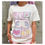 サムネイル： Manga Cat and Butterfly Unisex T-Shirt White