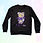 サムネイル： Black Dark Cute Devil Bear Organic Sweatshirt (Jumper)