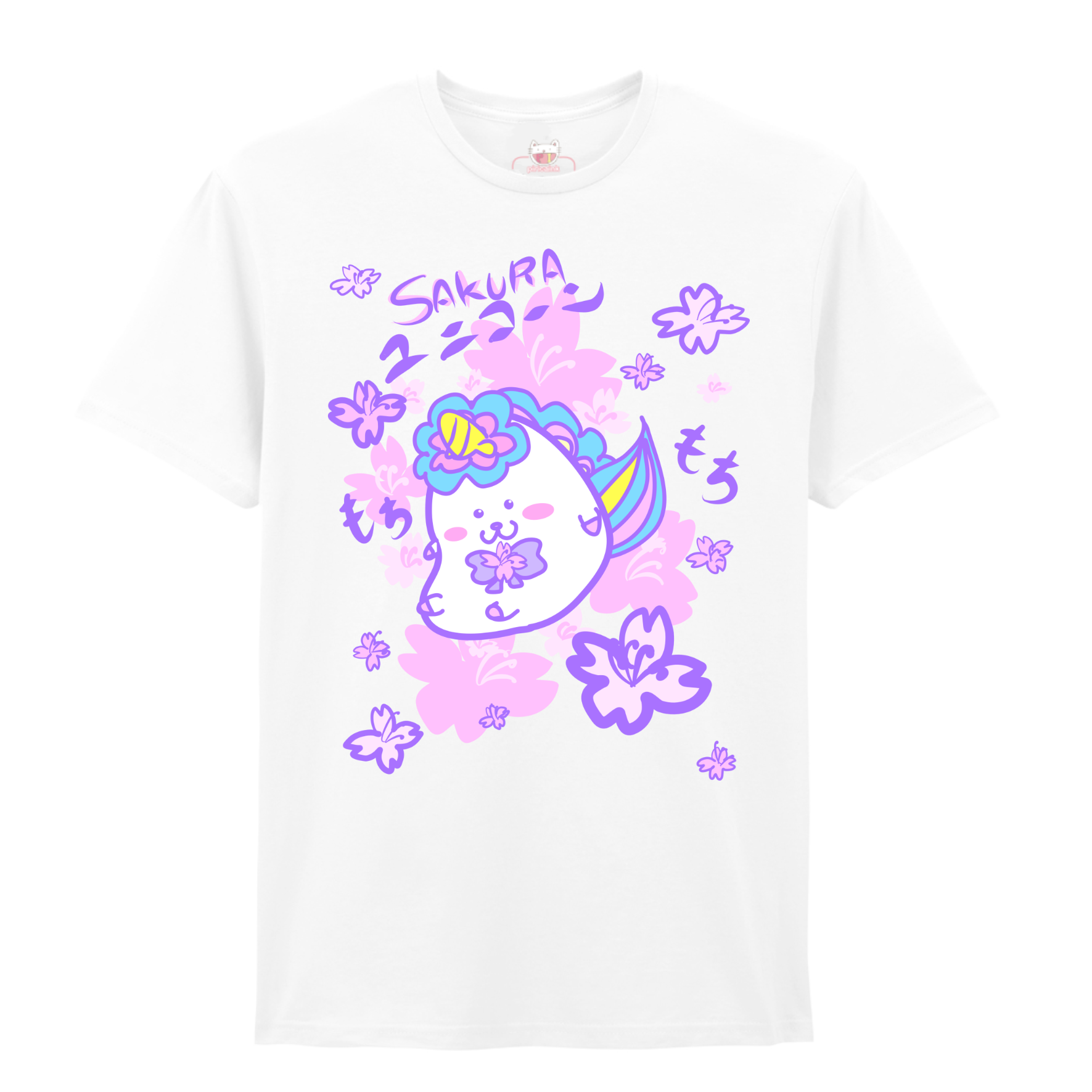 Sakura Mochi Unicorn Unisex T-Shirt White