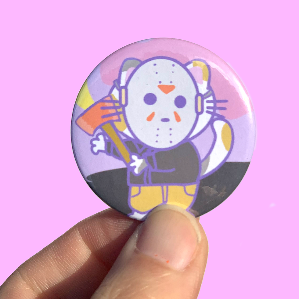 Movie Horror Friday The 13th Jason Button Badge, funny button badge