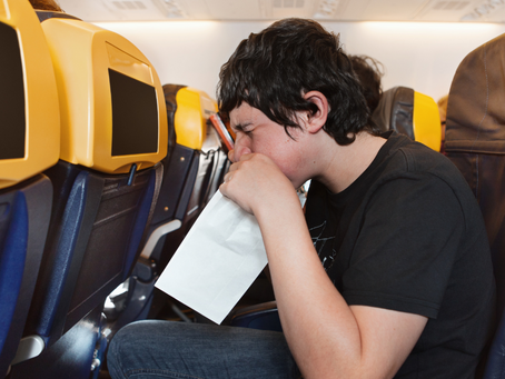 Motion sickness on the plane