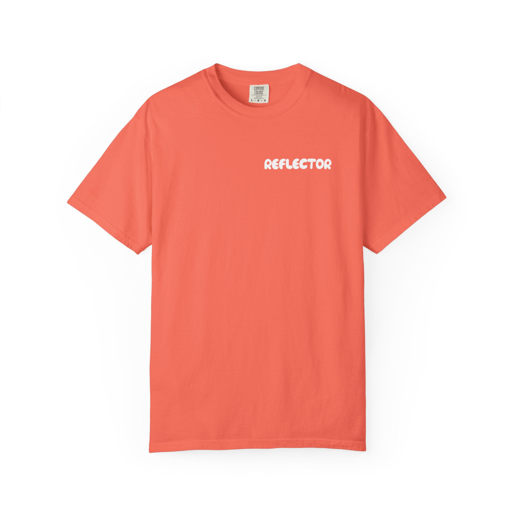 Reflector "Ask Me" Unisex Tee - Bright Salmon