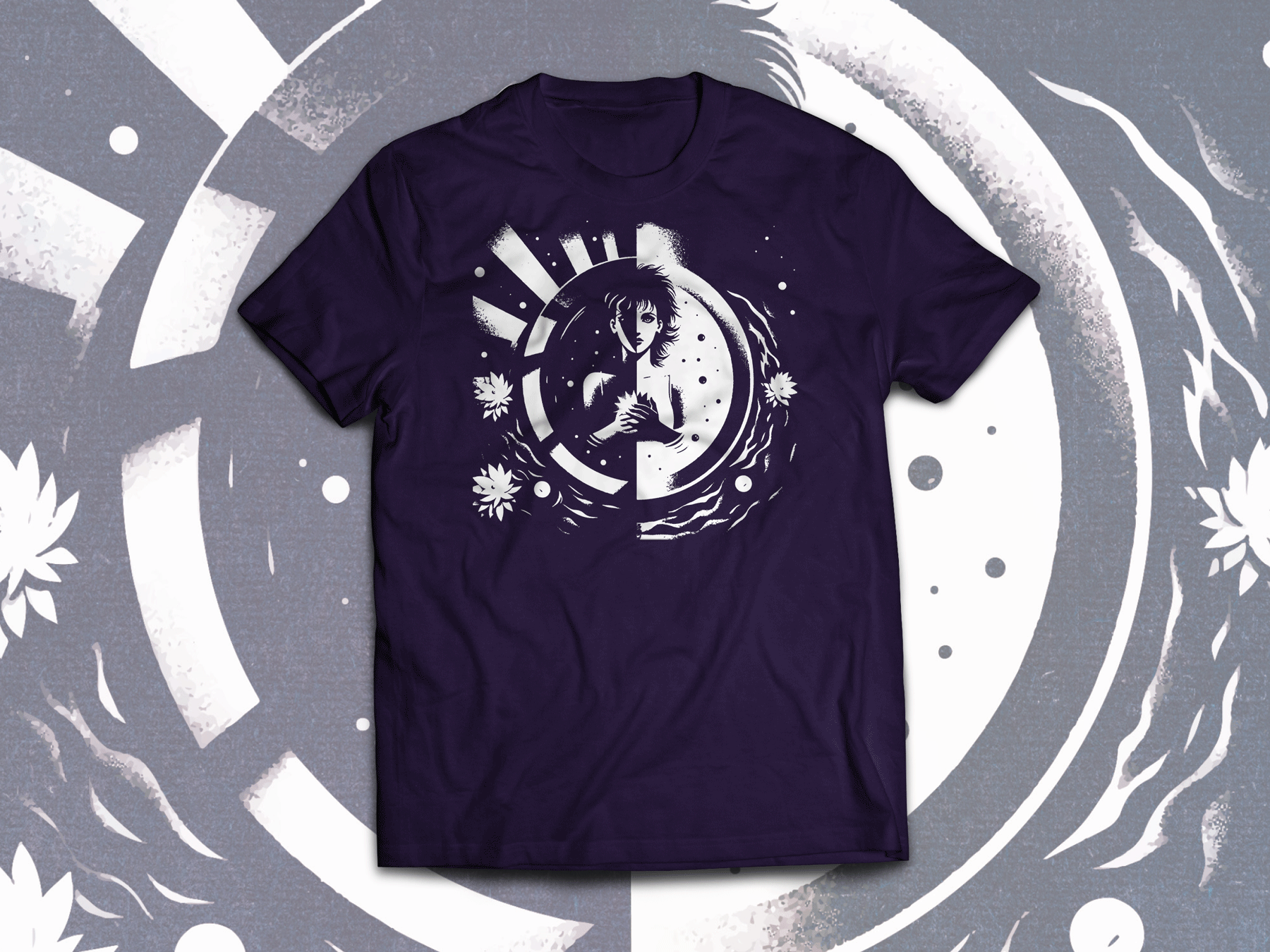 a carousel of T-shirts
