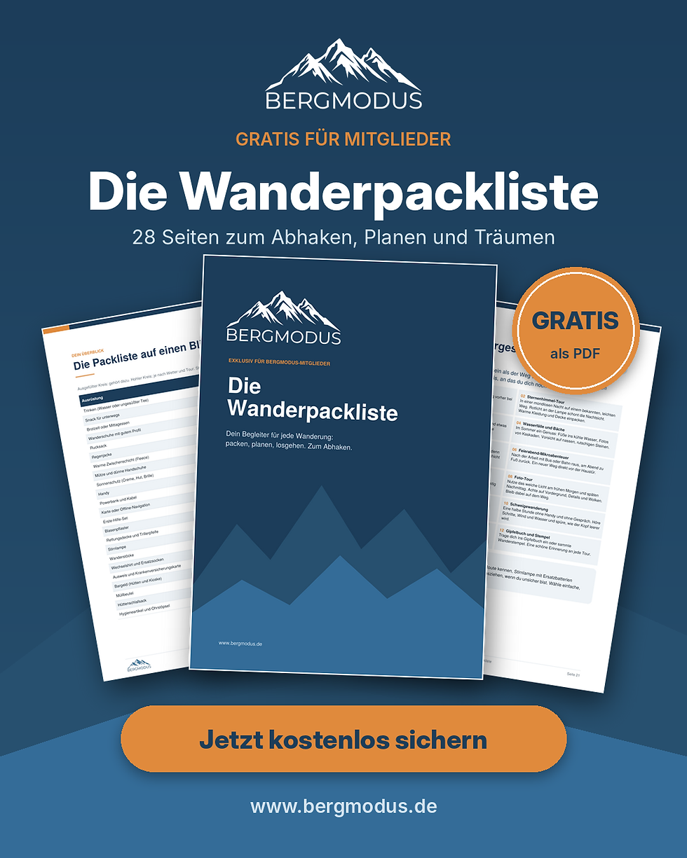 Gratis Wanderpackliste (PDF)