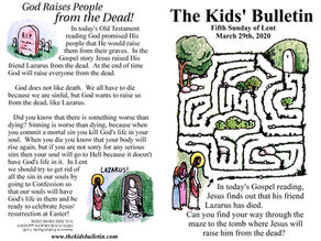 Kids' Bulletin 29th March
