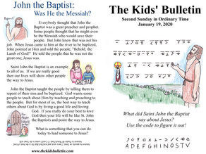 Kids' Bulletin, 19th January '20