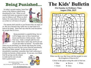Kids Bulletin 25th August '19