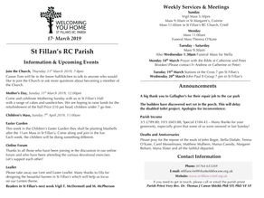 Newsletter, 17th March '19