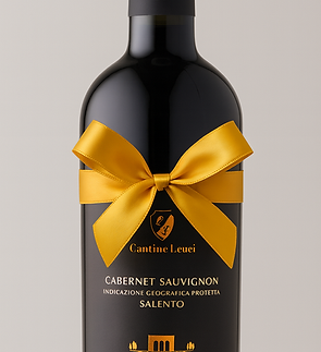 Elegant wine bottle with golden bow (1).png