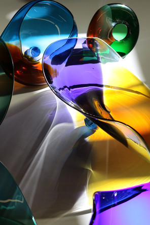 Glass Art Wall Installation 