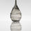 Thumbnail: Grey Textured Tear Drop - Hand Blown Glass at KT Glassworks