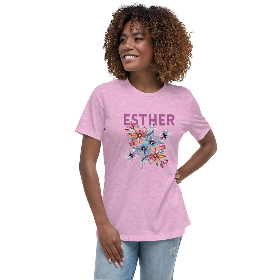 Thumbnail: Esther Faith-Based T-Shirt for Women Relaxed T-Shirt